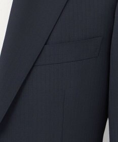 GOTAIRIKU オールシーズン対応【御幸毛織】WOOL×SOLOTEX ストレッチスーツ（ネイビーストライプ）