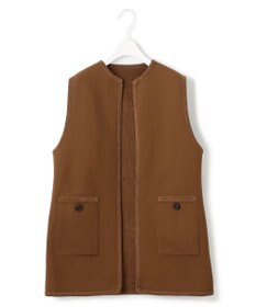 ICB L 【洗える】スウェードライクニットジレ