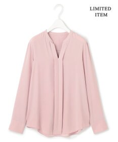 ICB L 【新色追加・WEB限定】BackSatinAmunzen キーネックブラウス