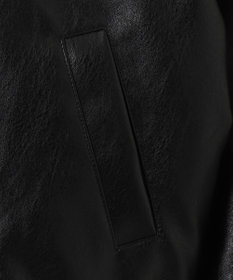 WEGO ヴィンテージライクFレザーRVブルゾン