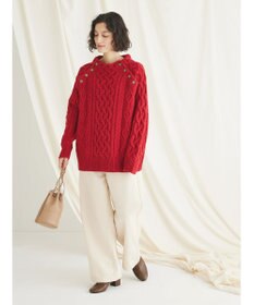 CRAFT STANDARD BOUTIQUE ラグランケーブルニットプルオーバー　