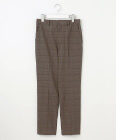 J.PRESS LADIES L 【洗える】T/Rアルガンシルクチェック テーパード パンツ