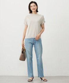 J.PRESS LADIES 【洗える・抗菌防臭】COTTON POLYESTER 襟付き ニット