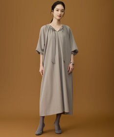 自由区 L 【SHIHOさん着用】TWドレープツイル3WAYボウタイ ワンピース