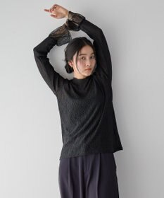 YECCA VECCA 袖レースシアートップス