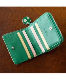 tsumori chisato CARRY グリッターフラワー ラウンドファスナー 2つ折り財布