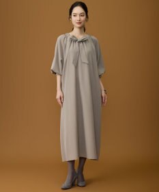 自由区 L 【SHIHOさん着用】TWドレープツイル3WAYボウタイ ワンピース