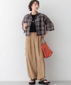 23区 【先行予約】ハイツイストシアーチェック クロップド シャツ