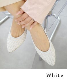 Pointer 本革編み込みパンプス