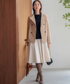 組曲 【WEB限定カラーあり】ウールライクストレッチ フレアスカート