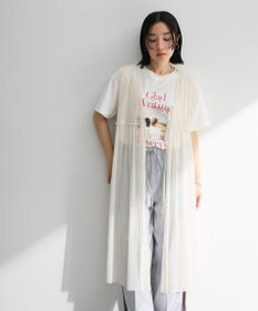 Green Parks メッシュシャーリングレイヤーワンピース