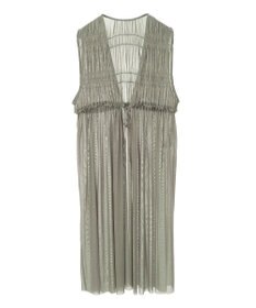 Green Parks メッシュシャーリングレイヤーワンピース