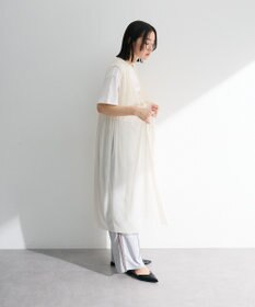 Green Parks メッシュシャーリングレイヤーワンピース