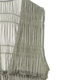 Green Parks メッシュシャーリングレイヤーワンピース