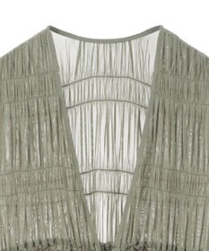 Green Parks メッシュシャーリングレイヤーワンピース