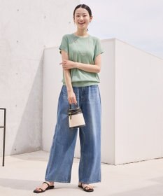 AMERICAN HOLIC 【接触冷感】フレンチスリーブニットプルオーバー