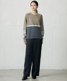 自由区 L ウールカシミヤブレンドラグランスリーブ ニット