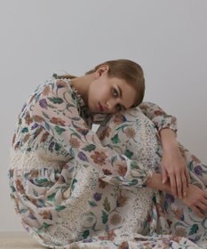 GRACE CONTINENTAL サラサプリントティアードワンピース