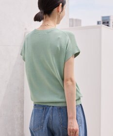 AMERICAN HOLIC 【接触冷感】フレンチスリーブニットプルオーバー