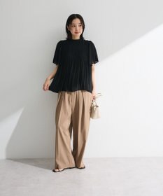 Green Parks マジョリカプリーツショートスリーブブラウス