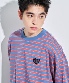 WEGO 【MLサイズ展開】ボーダーワンポイントT（LS）