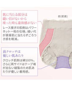 BRADELIS New York 【BRADELIS NewYork peace】おしりPラインレーシーショーツ23  深め 補正ショーツ