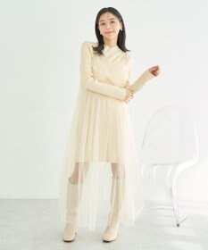 earth music&ecology ねじりチュールキャミワンピース