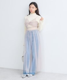 earth music&ecology ねじりチュールキャミワンピース