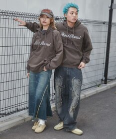 WEGO 【ユニセックス着用ITEM】ピグメントラメグラフィックプルパーカー