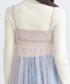 earth music&ecology ねじりチュールキャミワンピース