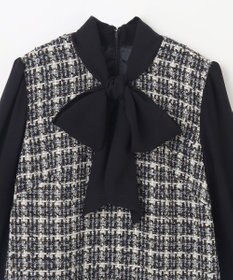 GRACE CONTINENTAL ツイードコンビワンピース