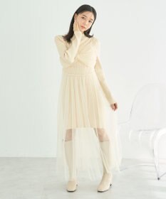 earth music&ecology ねじりチュールキャミワンピース