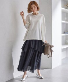 23区 L 【Oggi4月号掲載/洗える】シアーツイル ティアードスカート