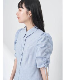 earth music&ecology 袖ドロストシャツワンピース