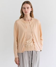 BEIGE， JULIE / コットンシルク クルーネックカーディガン