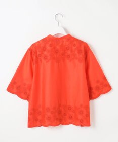 自由区 【カタログ掲載・接触冷感・洗える】エンブロイダリーローンシャツ ブラウス