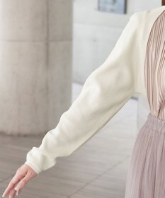 Tiaclasse 【洗える】クロップドニットボレロ