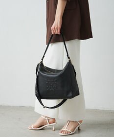 russet エンボスモノグラム2WAYショルダーバッグ(CE-1692)