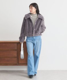 earth music&ecology ファーショートコート