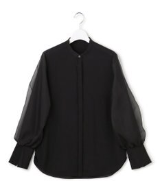 ICB L 【先行予約】 オーガンコンビシャーティング シアーレイヤードスリーブブラウス