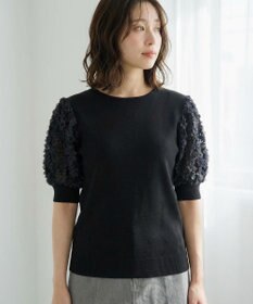 Feroux ブーケスリーブ ニットプルオーバー