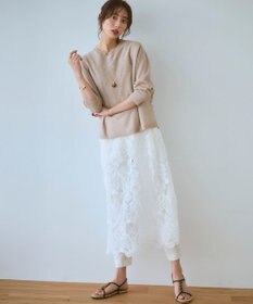 23区 【CanCam掲載】リネンレーヨンストレッチ テーパード パンツ