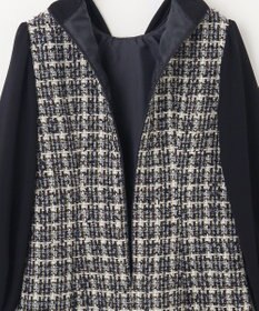 GRACE CONTINENTAL ツイードコンビワンピース