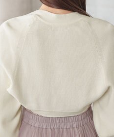 Tiaclasse 【洗える】クロップドニットボレロ