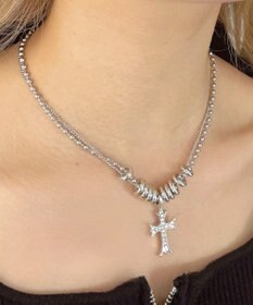 WEGO Lリングモチーフボールチェーンネックレス