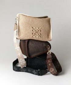 russet ナイロンラフィアショルダーバッグ(CE-1713)