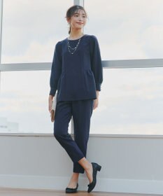 Tiaclasse 【小倉優子さん着用・ダブルクロス・洗える】テーパードパンツ