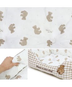 PET PARADISE ペットパラダイス クール 四角カドラー 《くまチェック柄》 大型犬