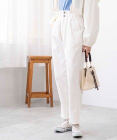 WEGO ウエストフリルマムデニムパンツ