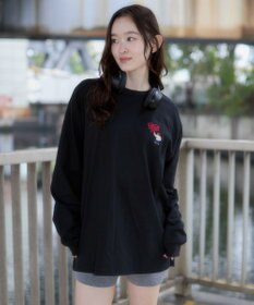 WEGO 【ユニセックス着用ITEM/MLサイズ展開】別注BENDAVISハートワンポイント刺繍T（LS）